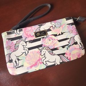 Betsey Johnson Unicorn Wristlet Clutch Purse Love Betsey New Without Tags